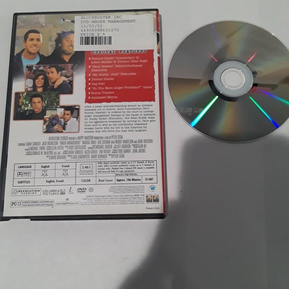 ANGER MANAGEMENT - WIDESCREEN - 2003 DVD - Picture 2 of 2